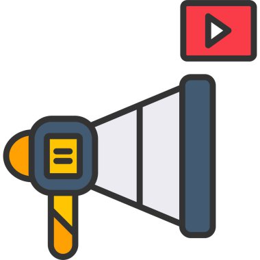 Megafon. Web simgesi basit tasarım