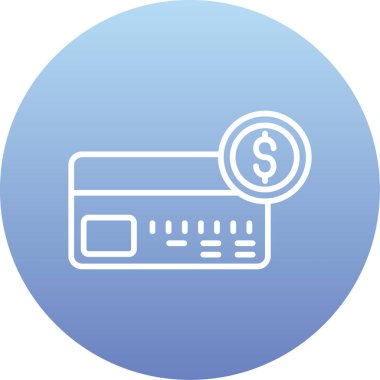 Para için. Web simgesi basit illüstrasyon