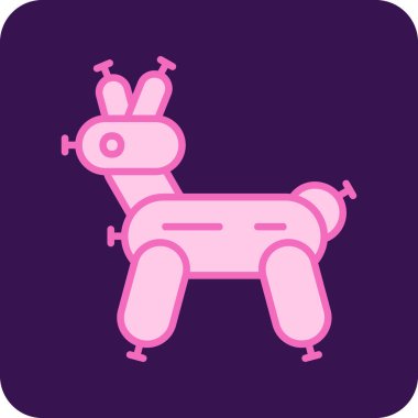 Mor üzerine izole edilmiş şirin çizgi film bebek oyuncağının vektör çizimi