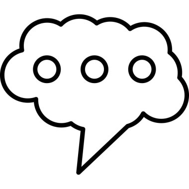 konuşma balonu simgesi, vektör illüstrasyonu