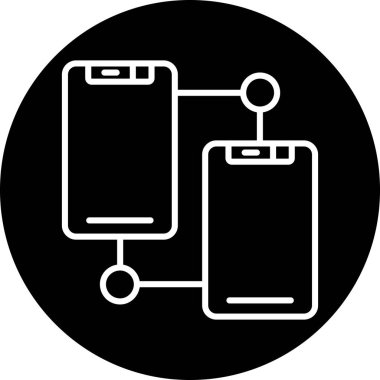 Akıllı telefon simgesinin vektör illüstrasyonu