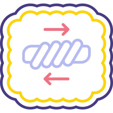 Web 'in bir simgesinin vektör illüstrasyonu