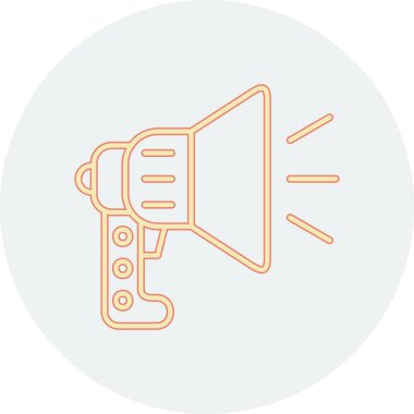 megafon web simgesi, vektör çizim