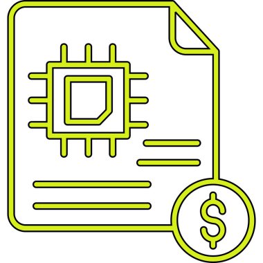 Para için. Web simgesi basit illüstrasyon