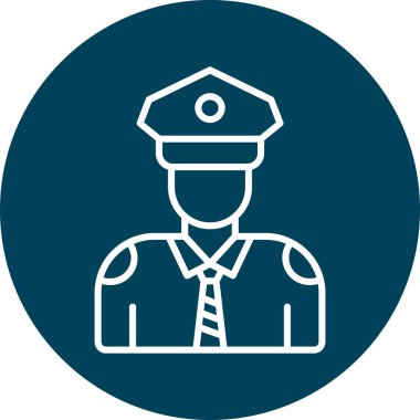 Polis memuru simgesinin vektör illüstrasyonu