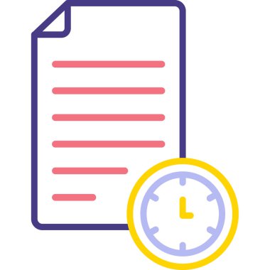 Saat simgesinin vektör illüstrasyonu