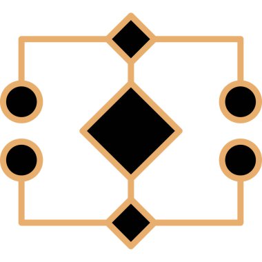 altın çerçeve simgesi, vektör illüstrasyonu