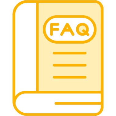 Faq simge vektör illüstrasyonu