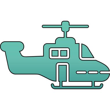 Moda stili izole edilmiş arka planda helikopter simgesi