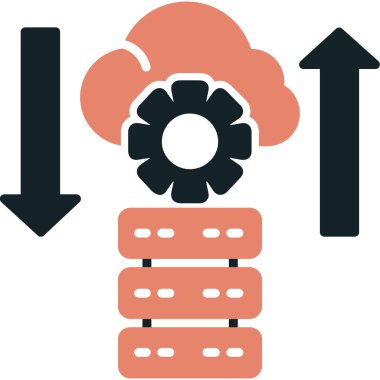 veri sunucusu. Web simgesi basit illüstrasyon