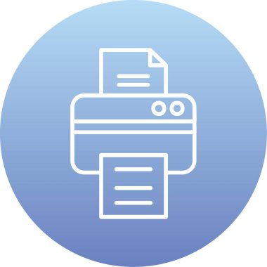 Yazıcı. Web simgesi basit illüstrasyon