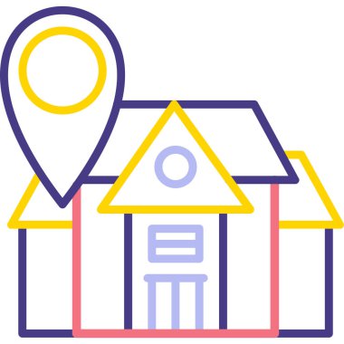 ev konumu simgesi doldurulmuş - taslak biçimi