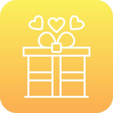 Kalp simgesi olan bir çiçeğin vektör çizimi