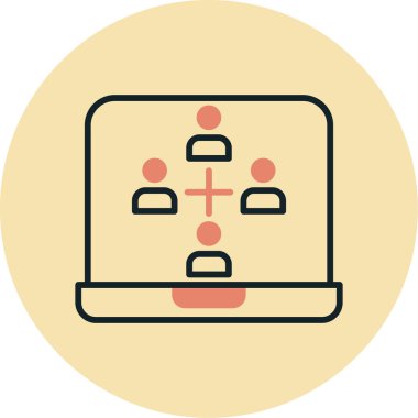 Bilgisayar. Web simgesi basit illüstrasyon