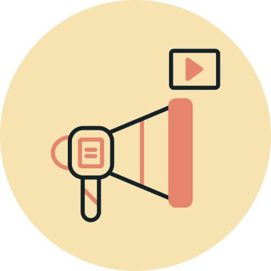 megafon ikon vektör illüstrasyon tasarımı