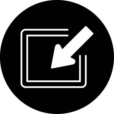 Soyut arkaplanda indirme simgesi izole edildi