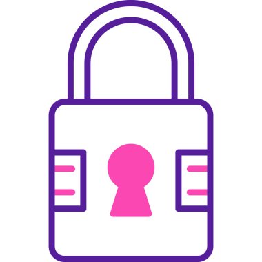 Kilit. Web simgesi basit illüstrasyon