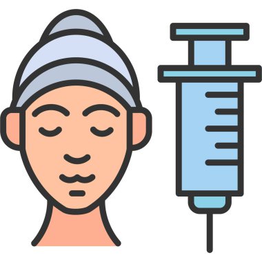 Enjeksiyon simgesi, vektör illüstrasyonu