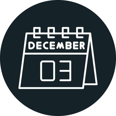 Bir takvim simgesinin vektör illüstrasyonu