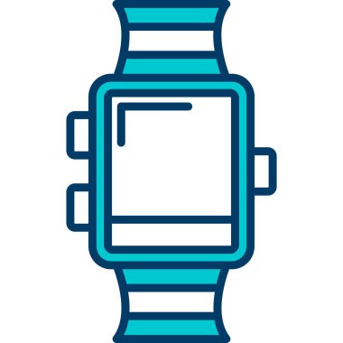 Akıllı saat simgesi. beyaz üzerinde izole edilmiş akıllı saat vektör simgesi rengi