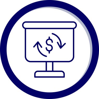 Dolar simgesi. Web için para vektör simgelerinin basit illüstrasyonu