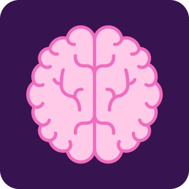 beyin web simgesi, vektör çizim