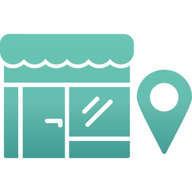 Konumu PIN simgesi, basit vektör çizim