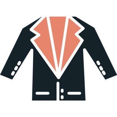 Ceket. Web simgesi basit illüstrasyon