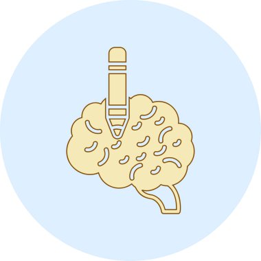 serbest çizilmiş karikatür beyin