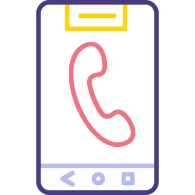 - Telefon. Web simgesi basit illüstrasyon