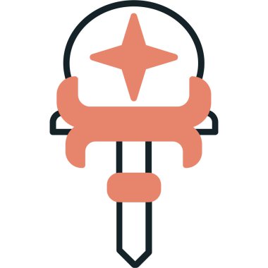 Ordu askeri rozet simgesi - ana hatları