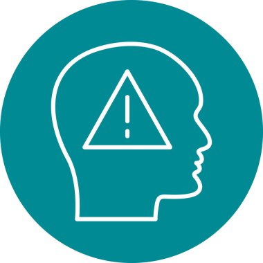 Beyin ikonu. vektör illüstrasyonu