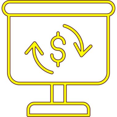 Nakit Dolar para simgesi - taslak biçimi