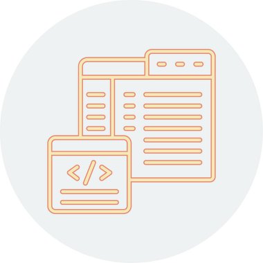 Web sayfası ikon vektör illüstrasyonu