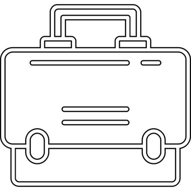 Bavul. Web simgesi basit illüstrasyon