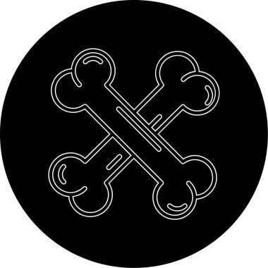 Çapraz kılıçların simgesi, vektör illüstrasyonu