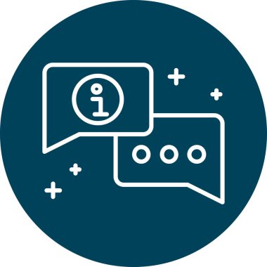 Konuş. Web simgesi basit illüstrasyon