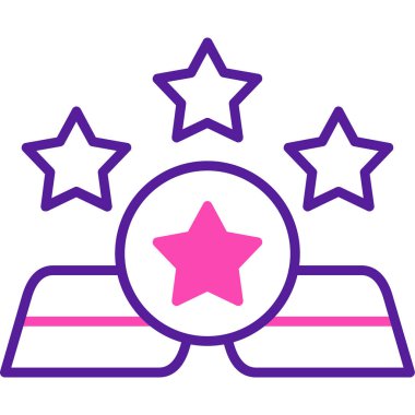 Madalya ikon vektör illüstrasyonu