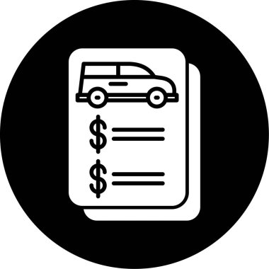 Araba sigortası. Basit resimleme