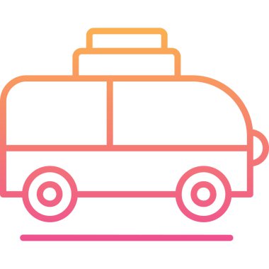 Otobüs. Web simgesi basit illüstrasyon