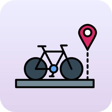 Bisiklet simgesi, vektör illüstrasyonu