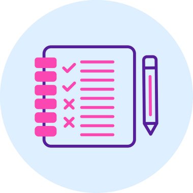 Kontrol listesi. Web simgesi basit illüstrasyon