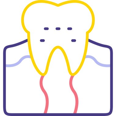 Diş. Web simgesi basit illüstrasyon