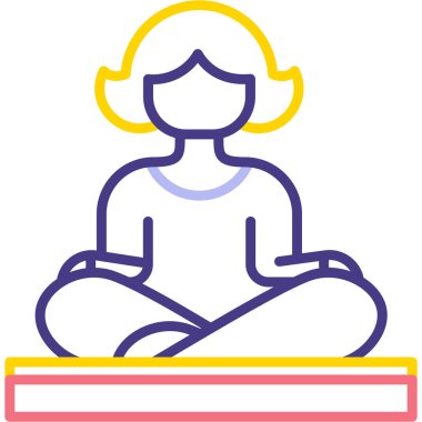 Dizüstü bilgisayar simgesi olan bir kadının vektör çizimi