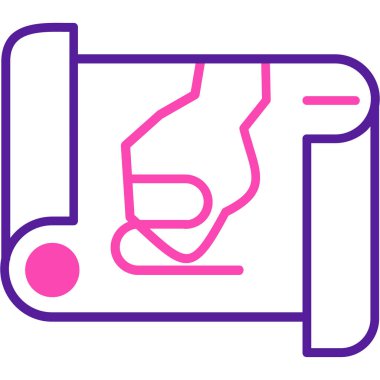 Bir harita simgesinin vektör illüstrasyonu