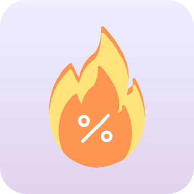 Çemberde yanan bir alev simgesinin gösterimi