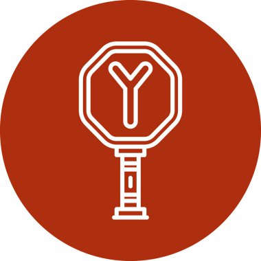 Kırmızı ve beyaz simgenin vektör illüstrasyonu