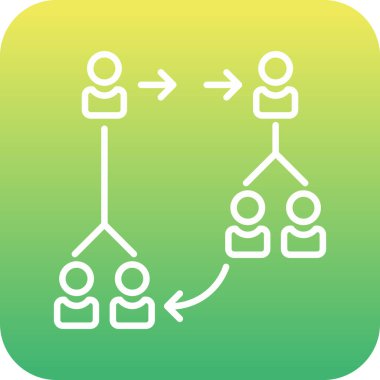 Eşsiz hiyerarşi vektör çizgisi simgesi