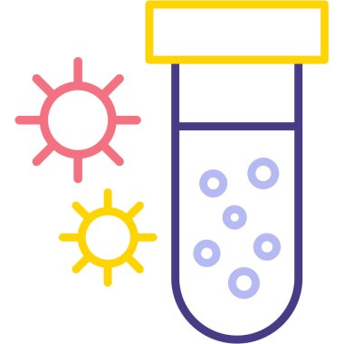 Bir test tüpünün vektör simgesi