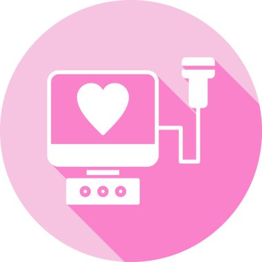 Kalp ikonu vektör illüstrasyonu